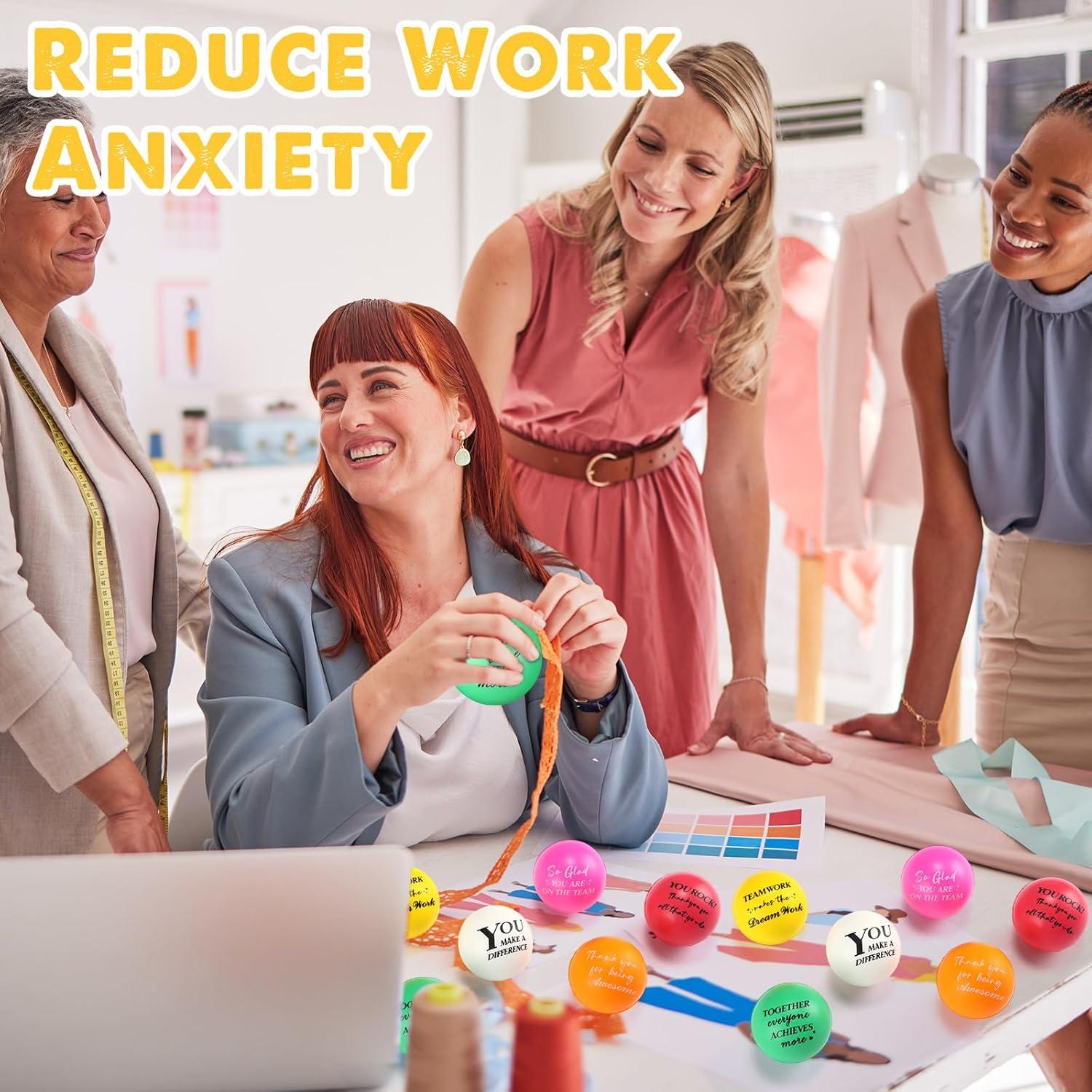 48 Pelotas Antiestrés Motivacionales Glimin con Bolsa 5 cm