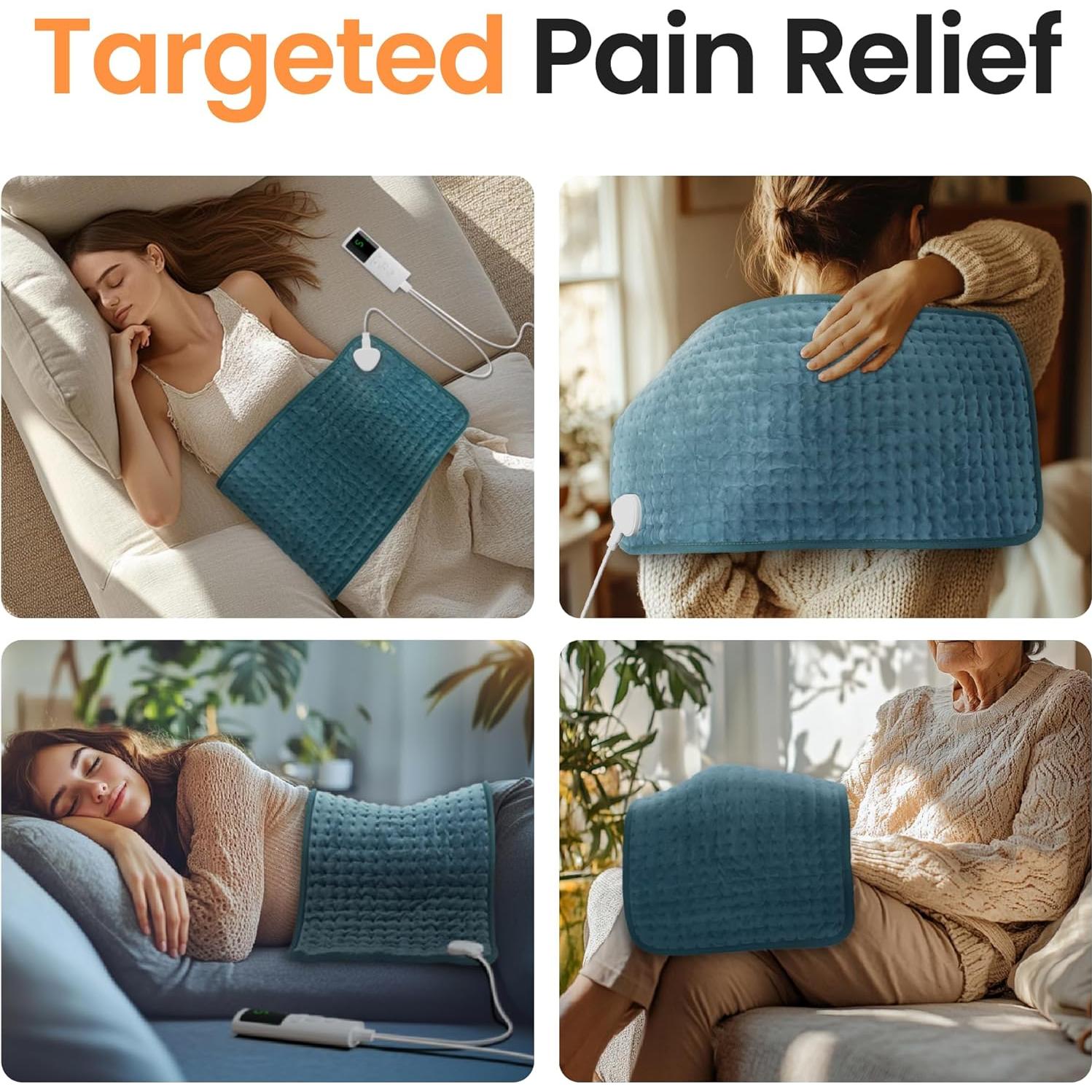 Almohadilla Térmica Vivilime 61x30 cm 9 Niveles Calor Azul