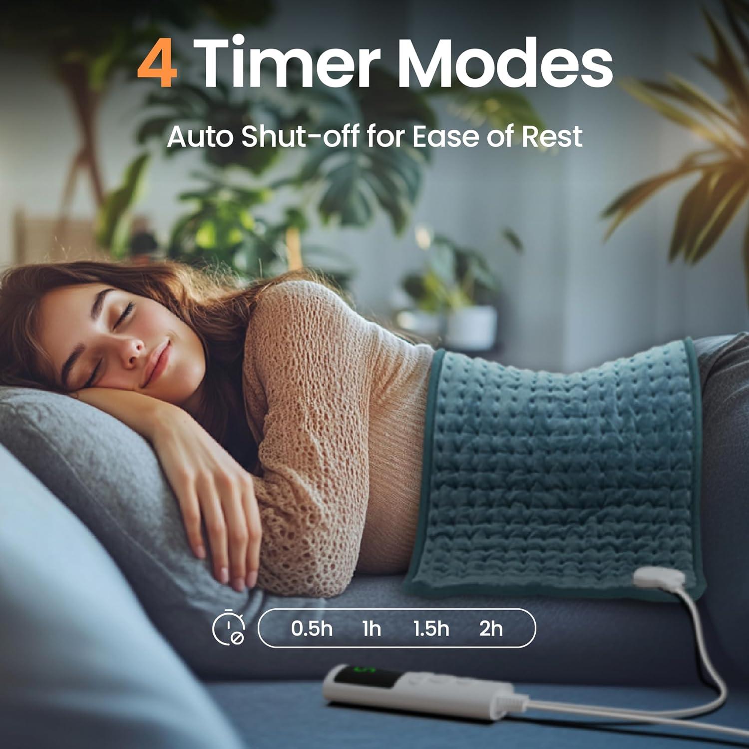 Almohadilla Térmica Vivilime 61x30 cm 9 Niveles Calor Azul