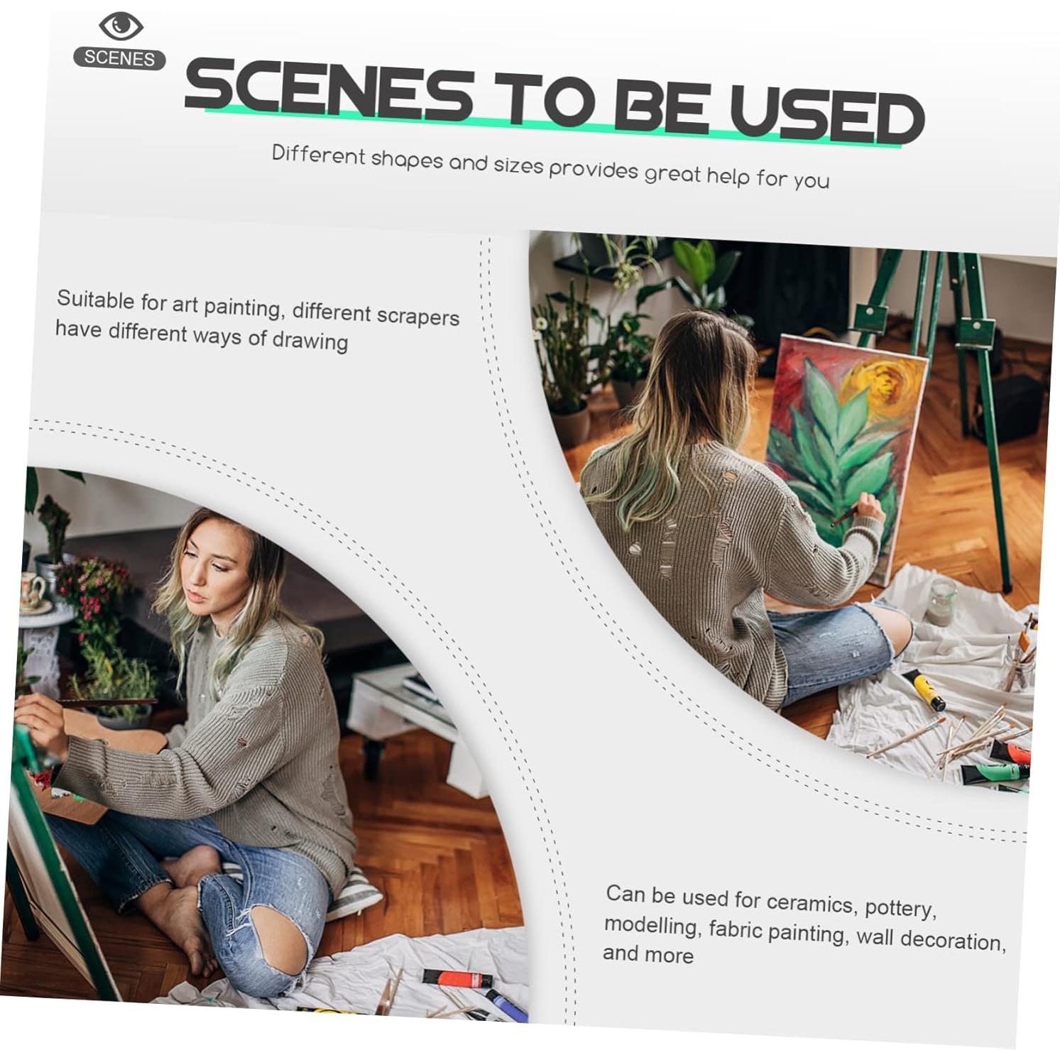 90 Espátulas de Pintura ULDIGI para Mezcla de Colores y Arte