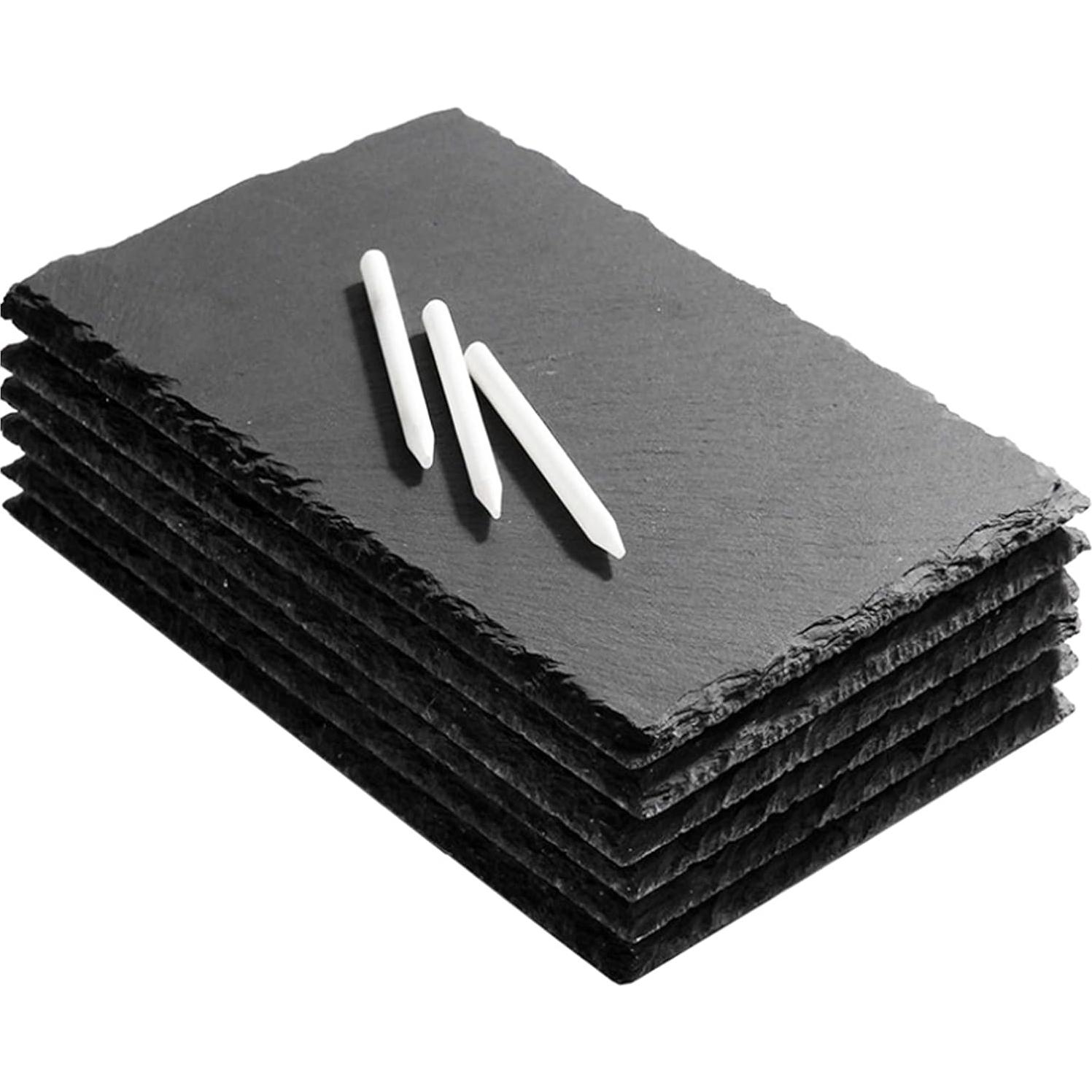 Tablas de Queso de Pizarra MAPRIAL - Paquete de 6, 22.4x15.2 cm