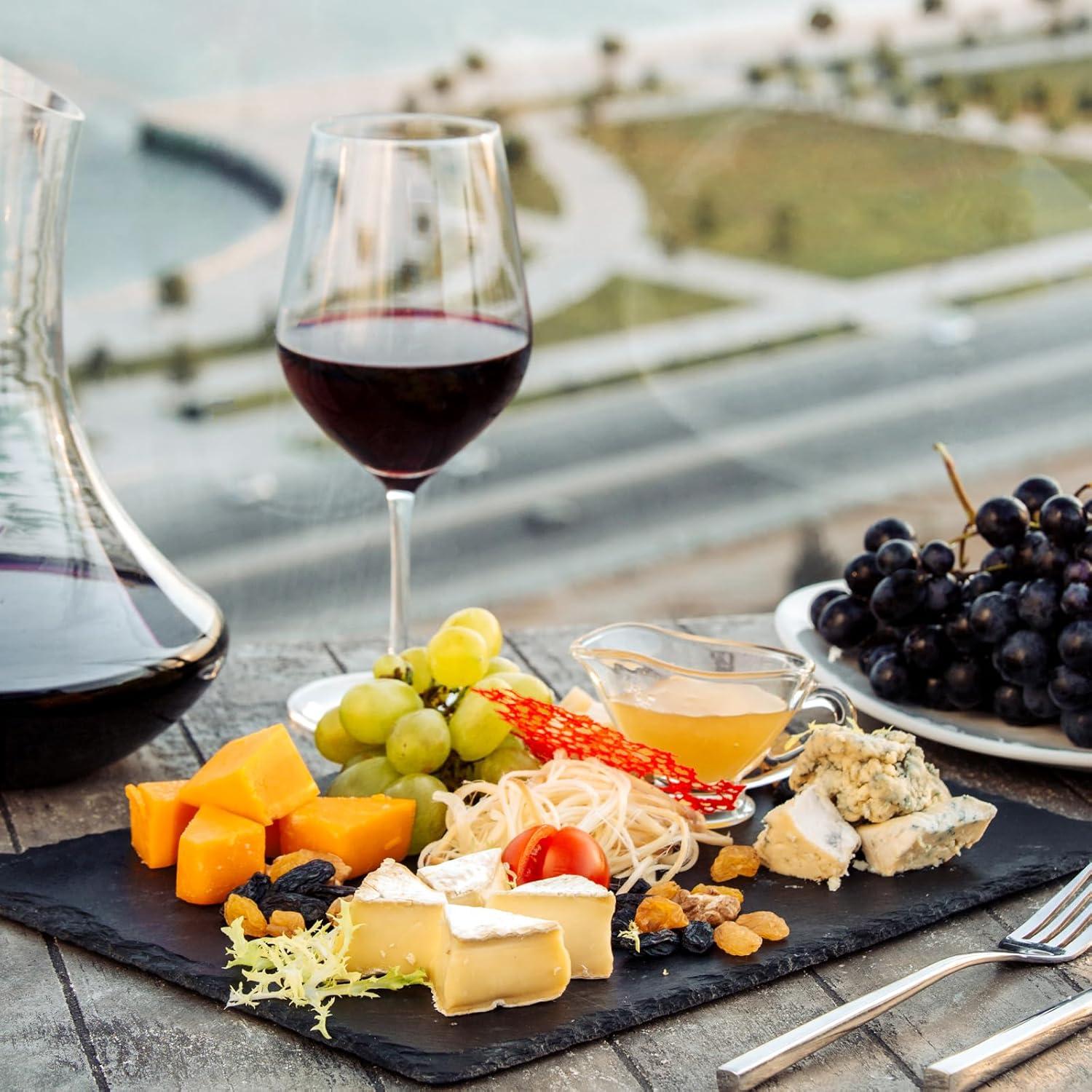 Tablas de Queso de Pizarra MAPRIAL - Paquete de 6, 22.4x15.2 cm