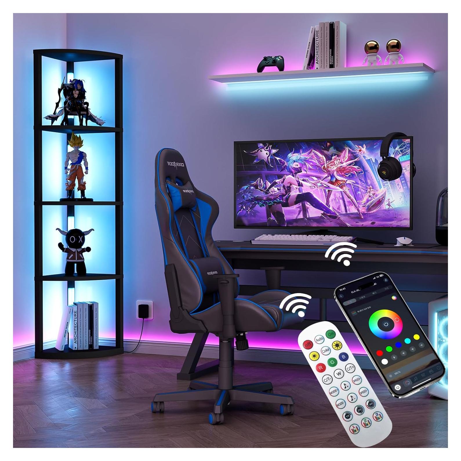 Estante Esquinero VILICK 5 Niveles con Luz LED Regulable