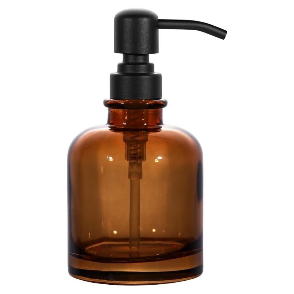 Dispensador de Jabón CHBKT Ámbar 0.35L con Bomba Acero Inoxidable