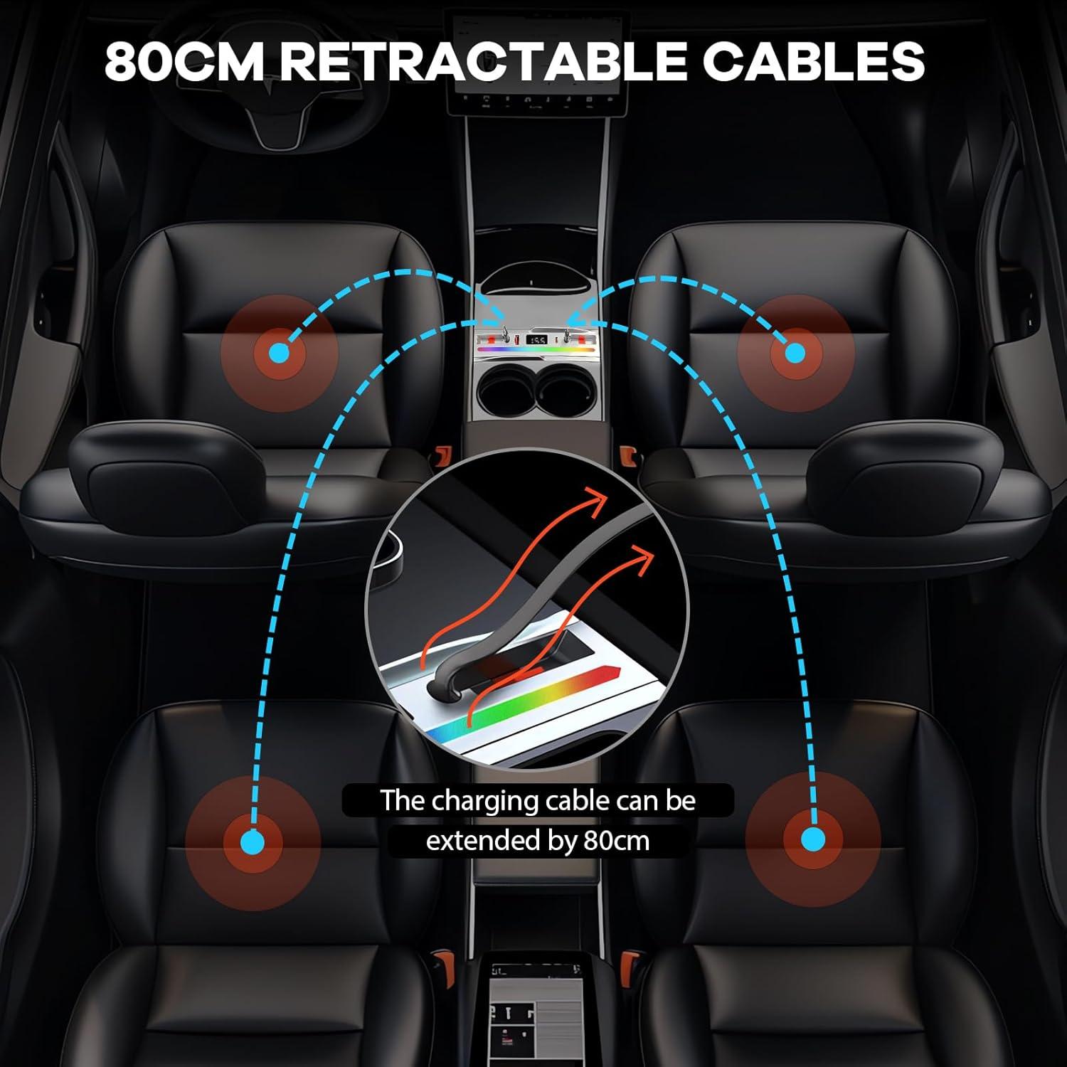Cargador Hub USB Alopee 65W para Modelo 3 Highland 2024