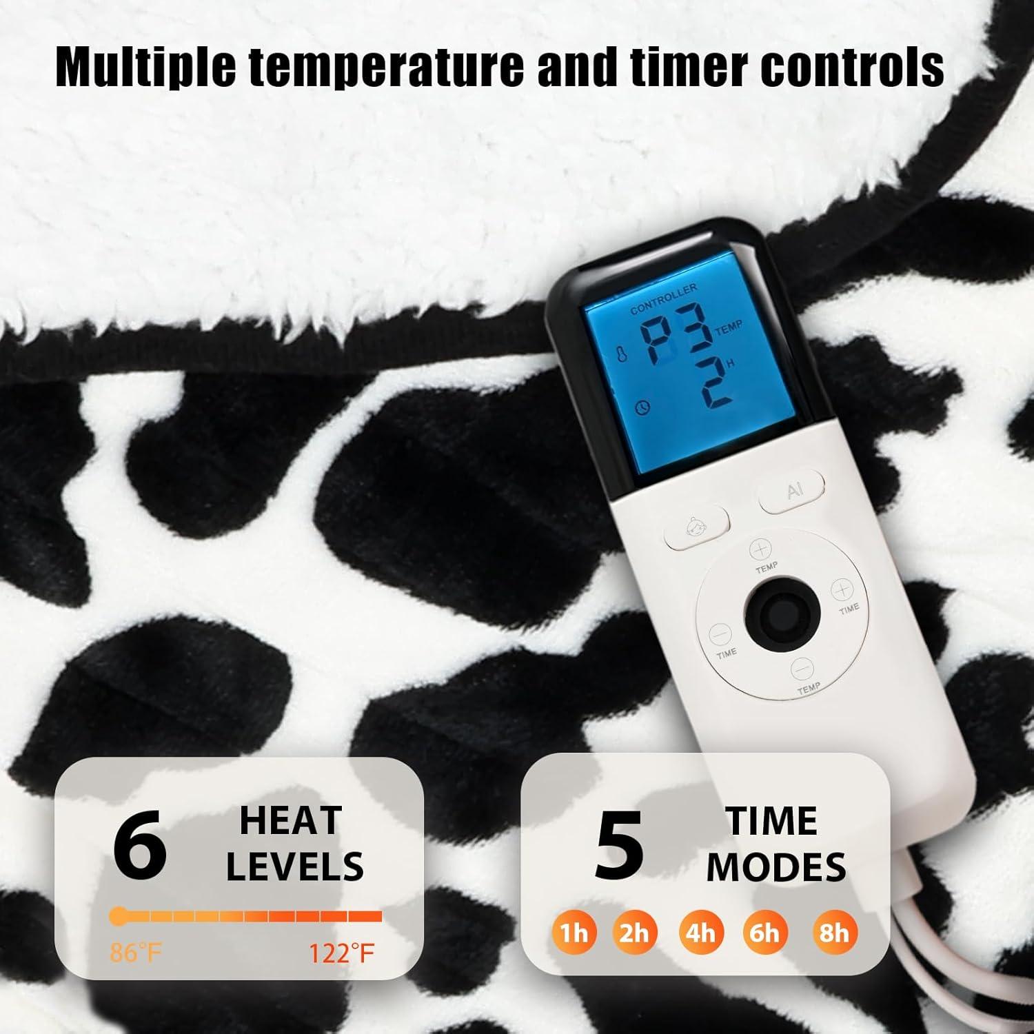 Manta Eléctrica Térmica Mrsenloi 140x84cm 6 Niveles Calor