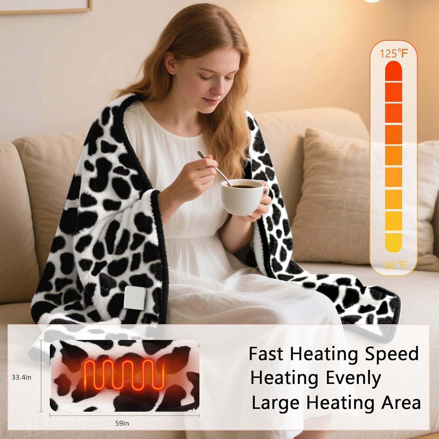 Manta Eléctrica Térmica Mrsenloi 140x84cm 6 Niveles Calor