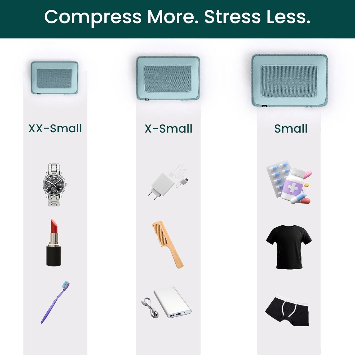 Conjunto de Cubos de Empaque Compresibles NOBL - 6 Piezas Azul