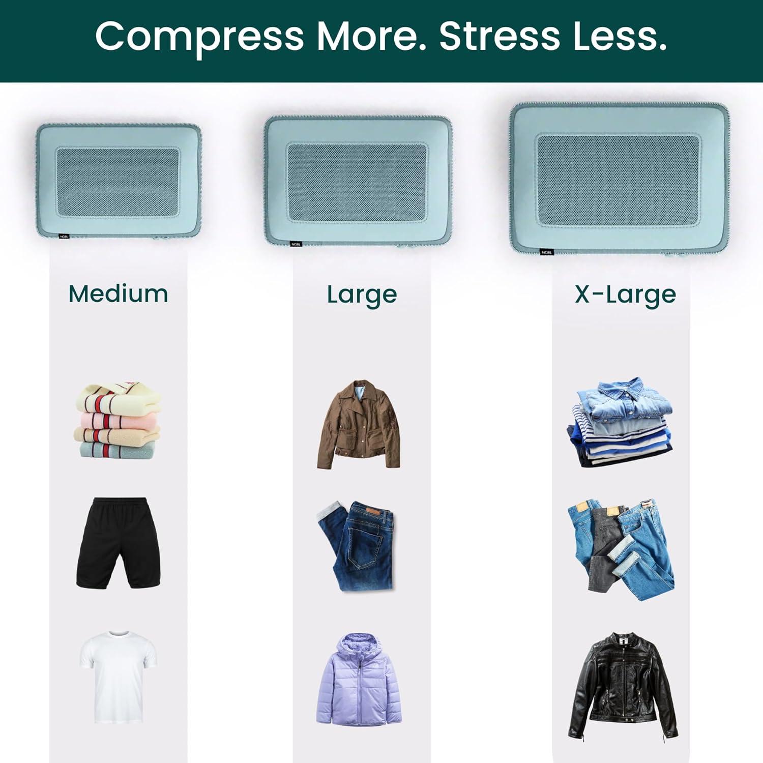 Conjunto de Cubos de Empaque Compresibles NOBL - 6 Piezas Azul