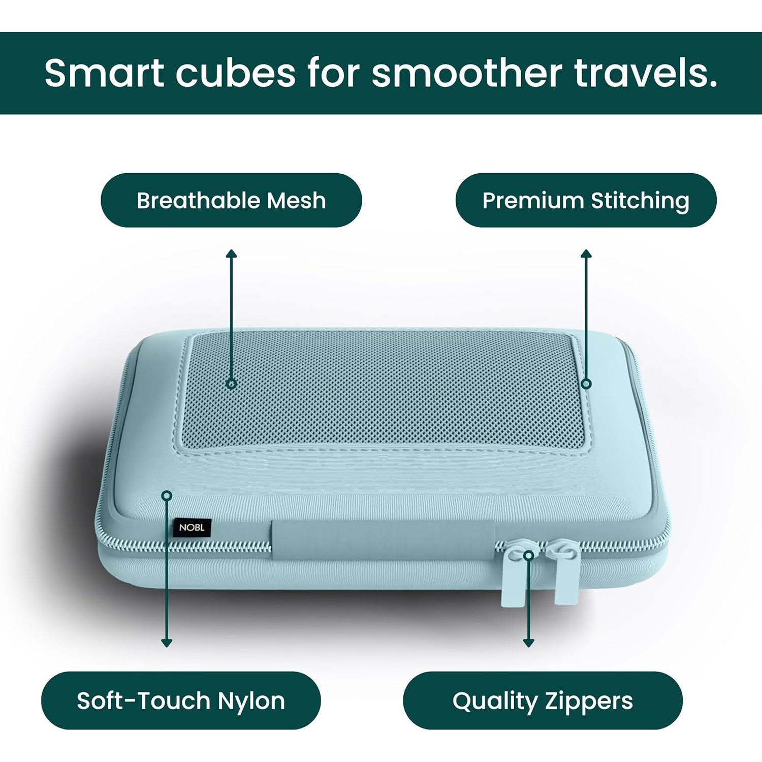 Conjunto de Cubos de Empaque Compresibles NOBL - 6 Piezas Azul