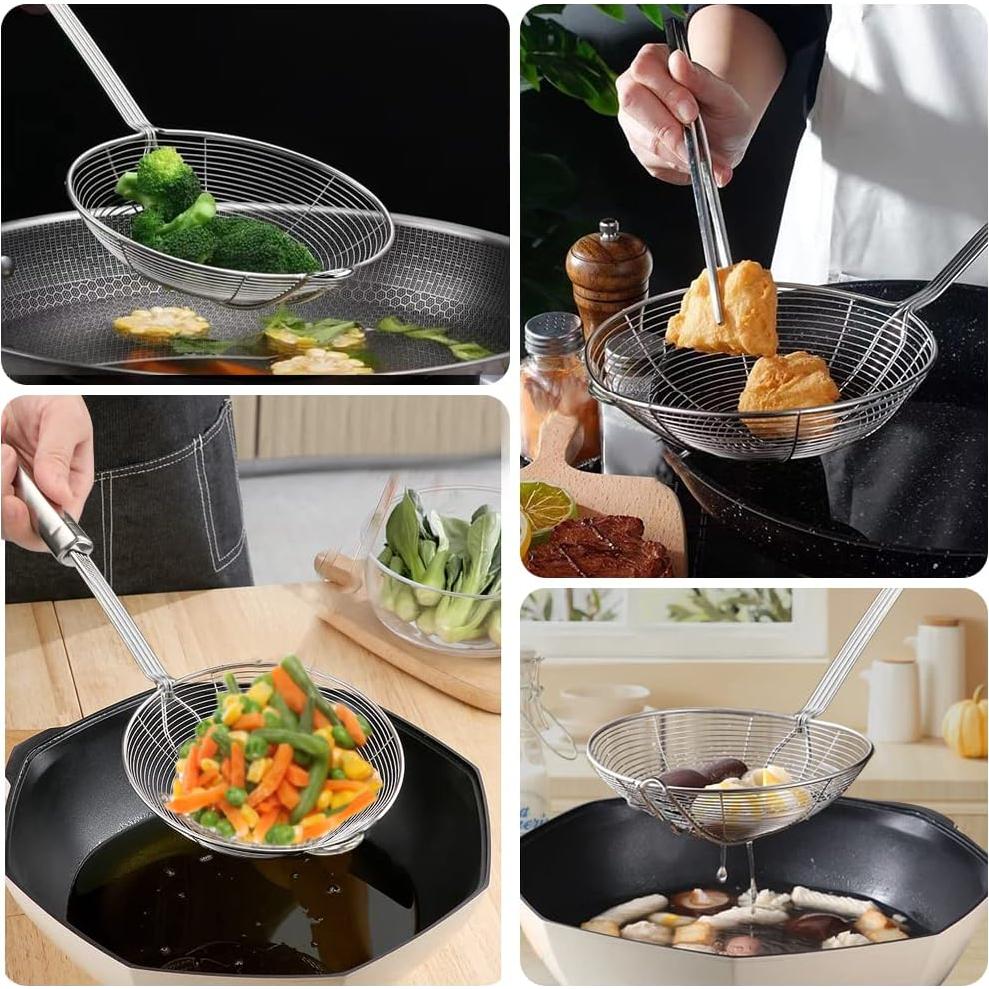 Cucharón Colador de Araña Aettechgd Acero Inoxidable 39.1 cm