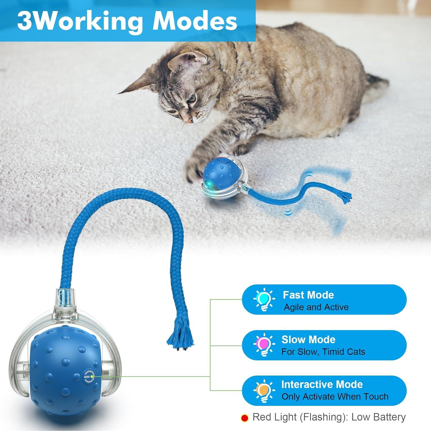 Pelota Interactiva para Gatos FLERDMAU - Juguete Automático