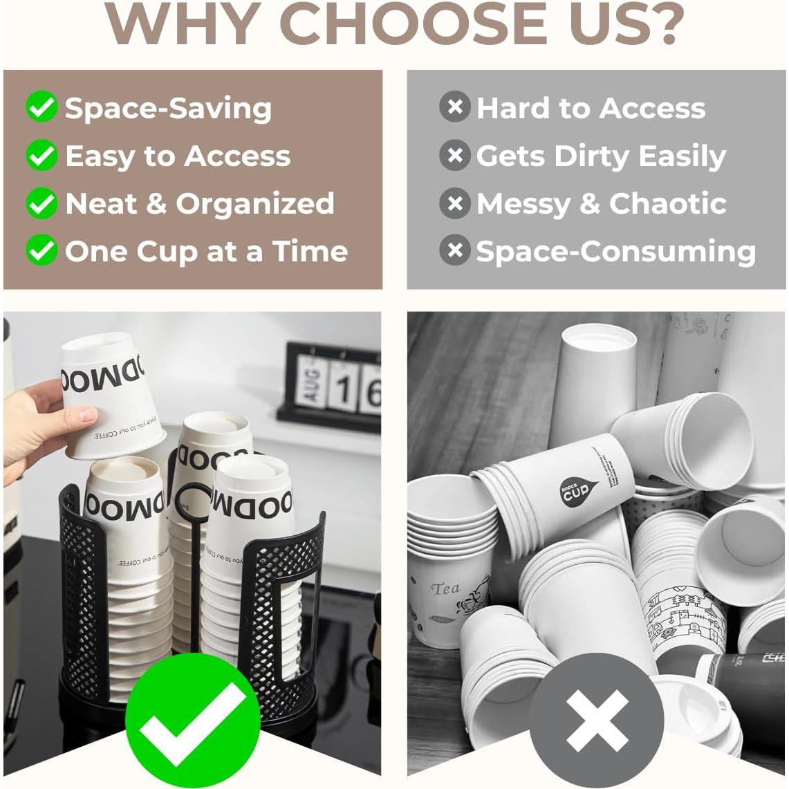 Dispensador de Tazas Rotatorio Atarvana 3 Compartimentos 22.49 cm