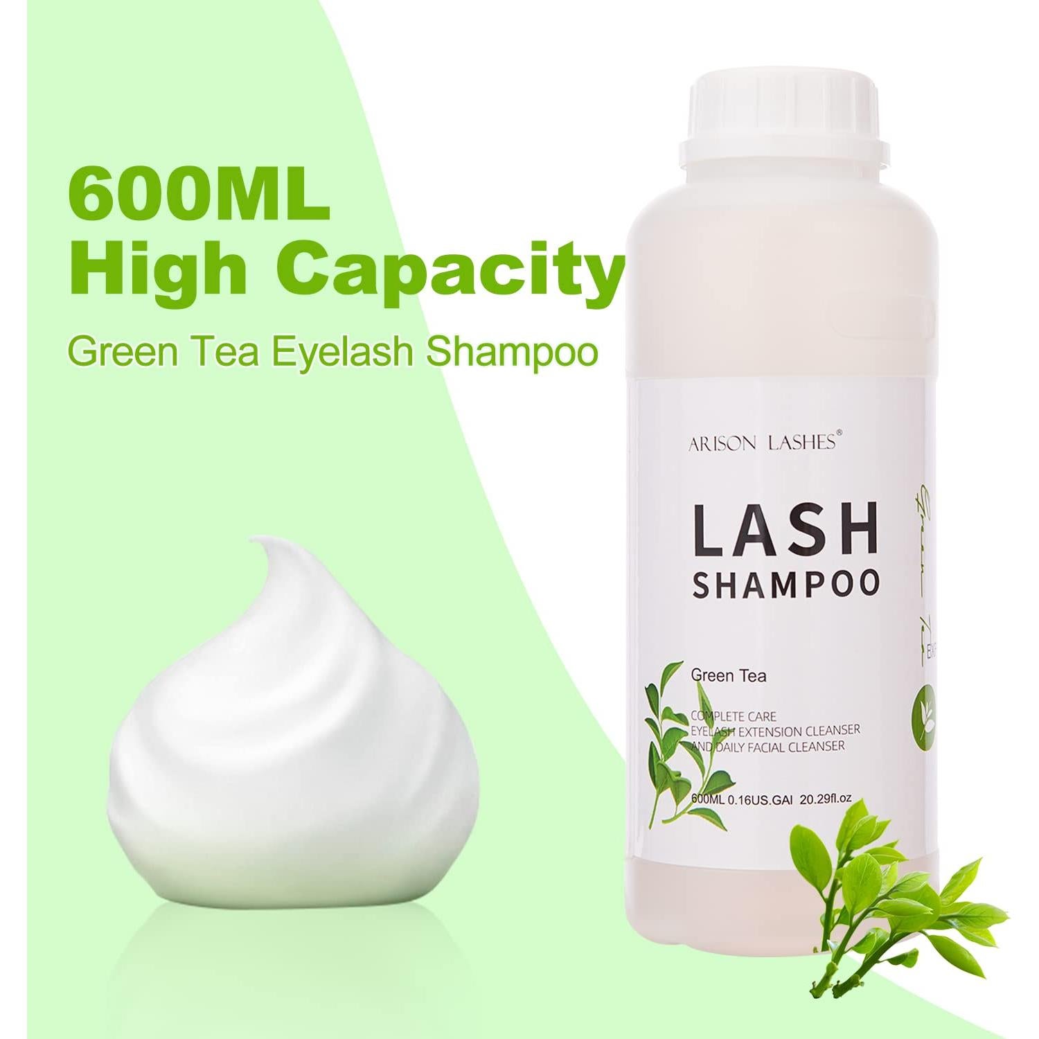 Champú Limpiador para Extensiones de Pestañas Arison 600ml - Aloe