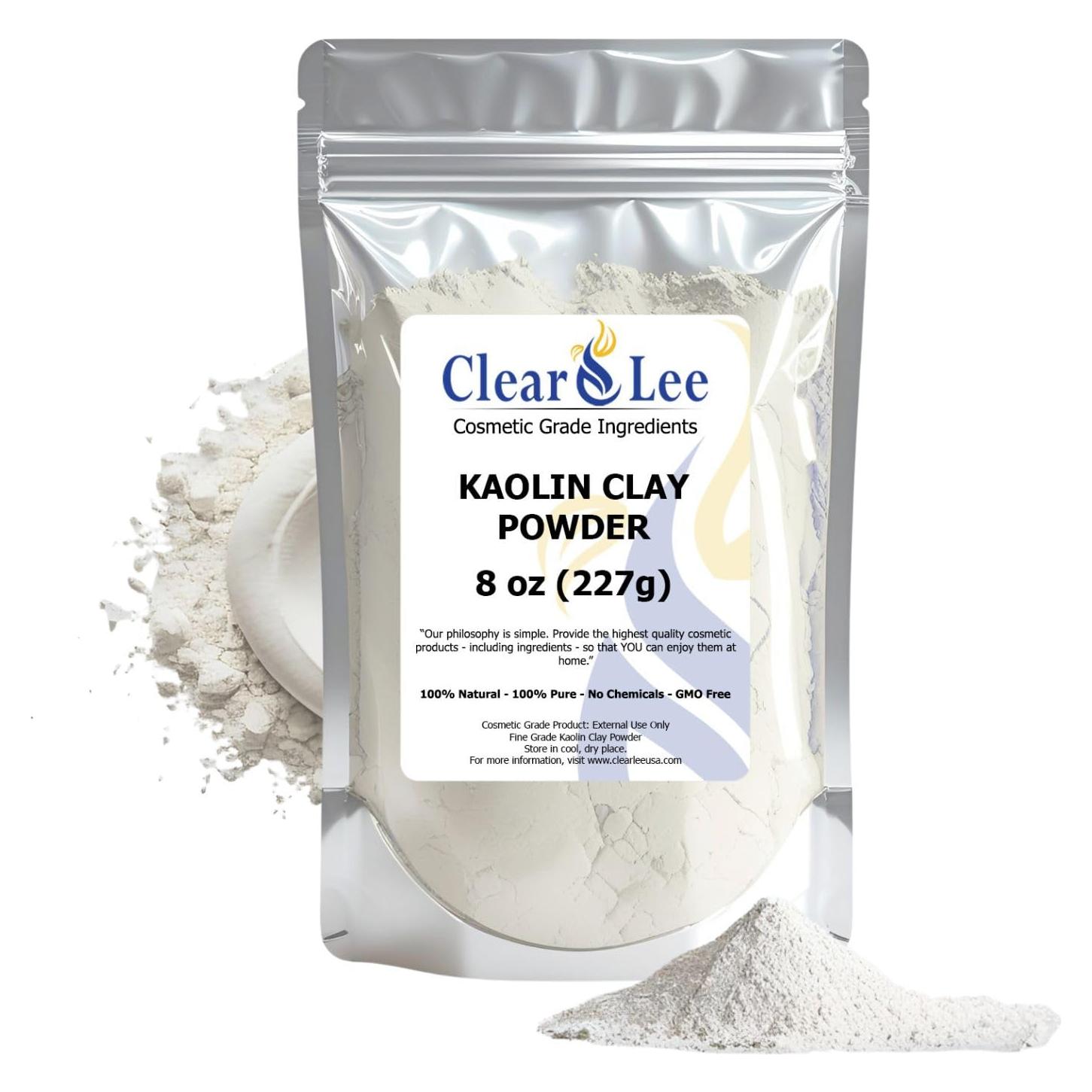 Polvo de Arcilla Kaolin Cosmético ClearLee 227g - Piel Suave