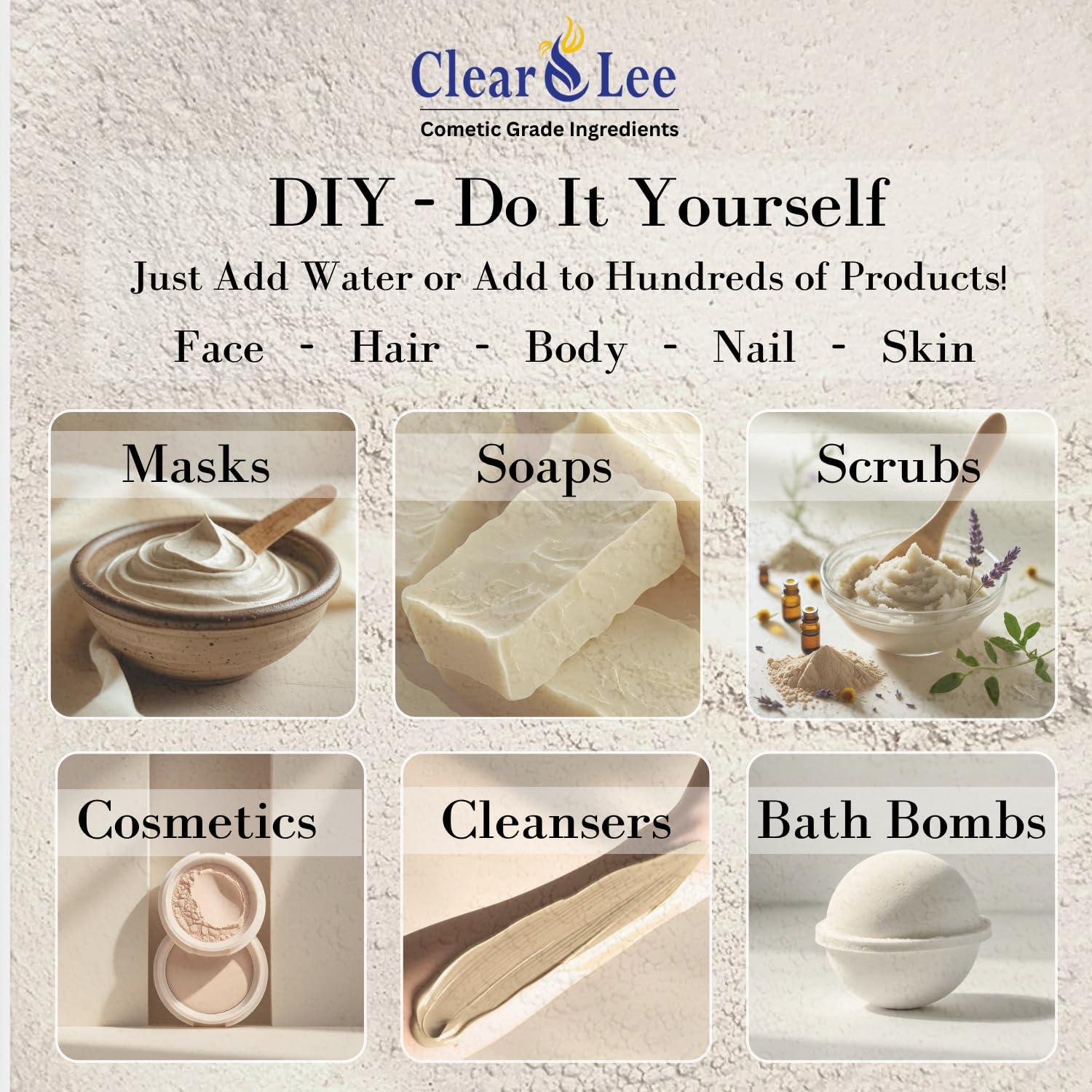 Polvo de Arcilla Kaolin Cosmético ClearLee 227g - Piel Suave