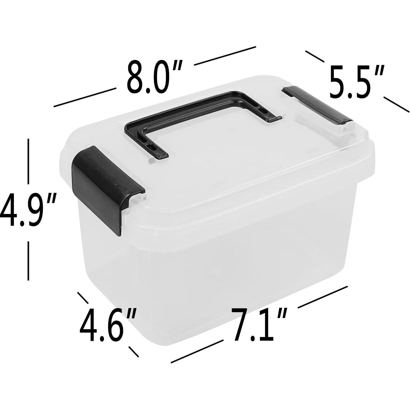 Caja Plástica Jekiyo 2.5L Transparente con Tapa - 4 Unidades