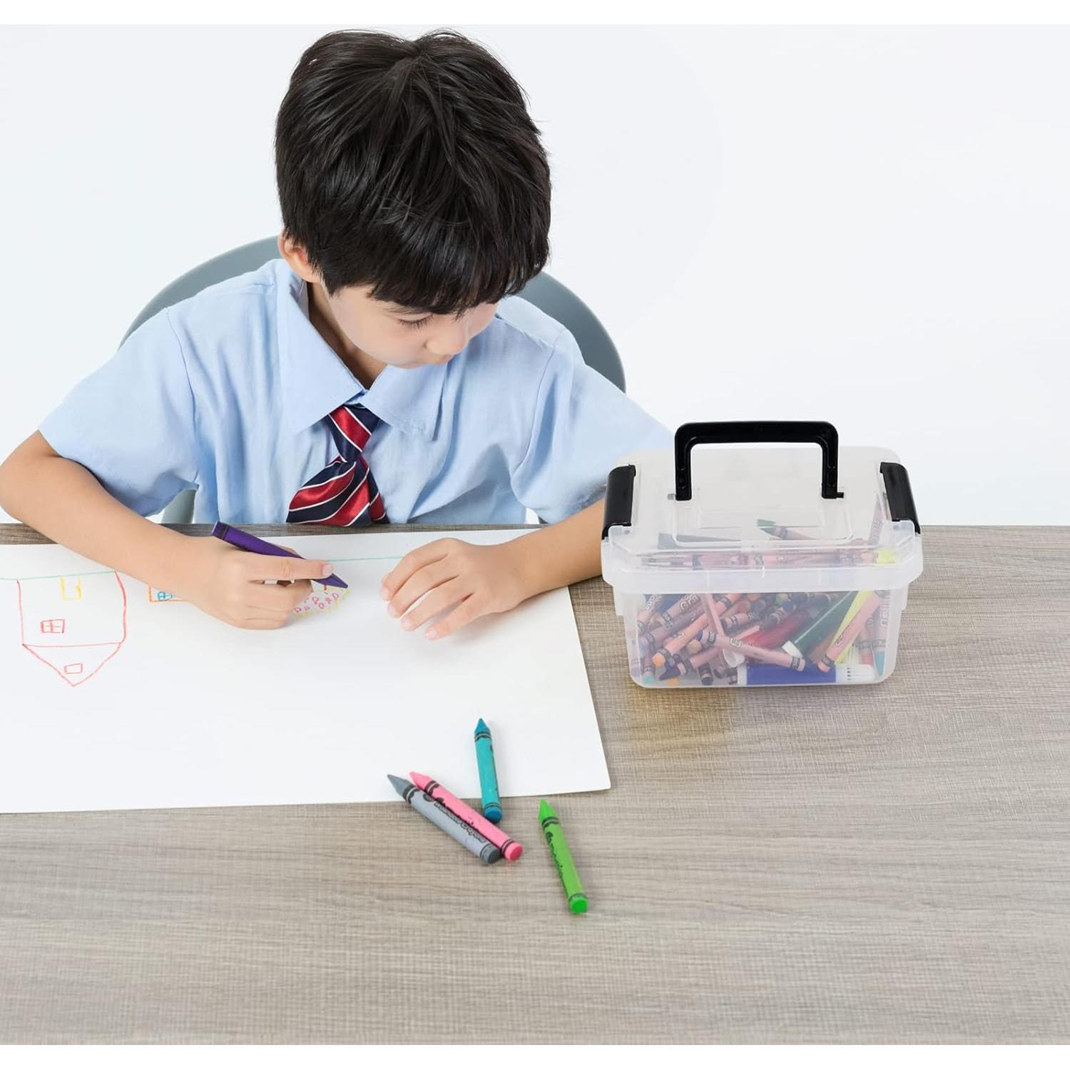 Caja Plástica Jekiyo 2.5L Transparente con Tapa - 4 Unidades