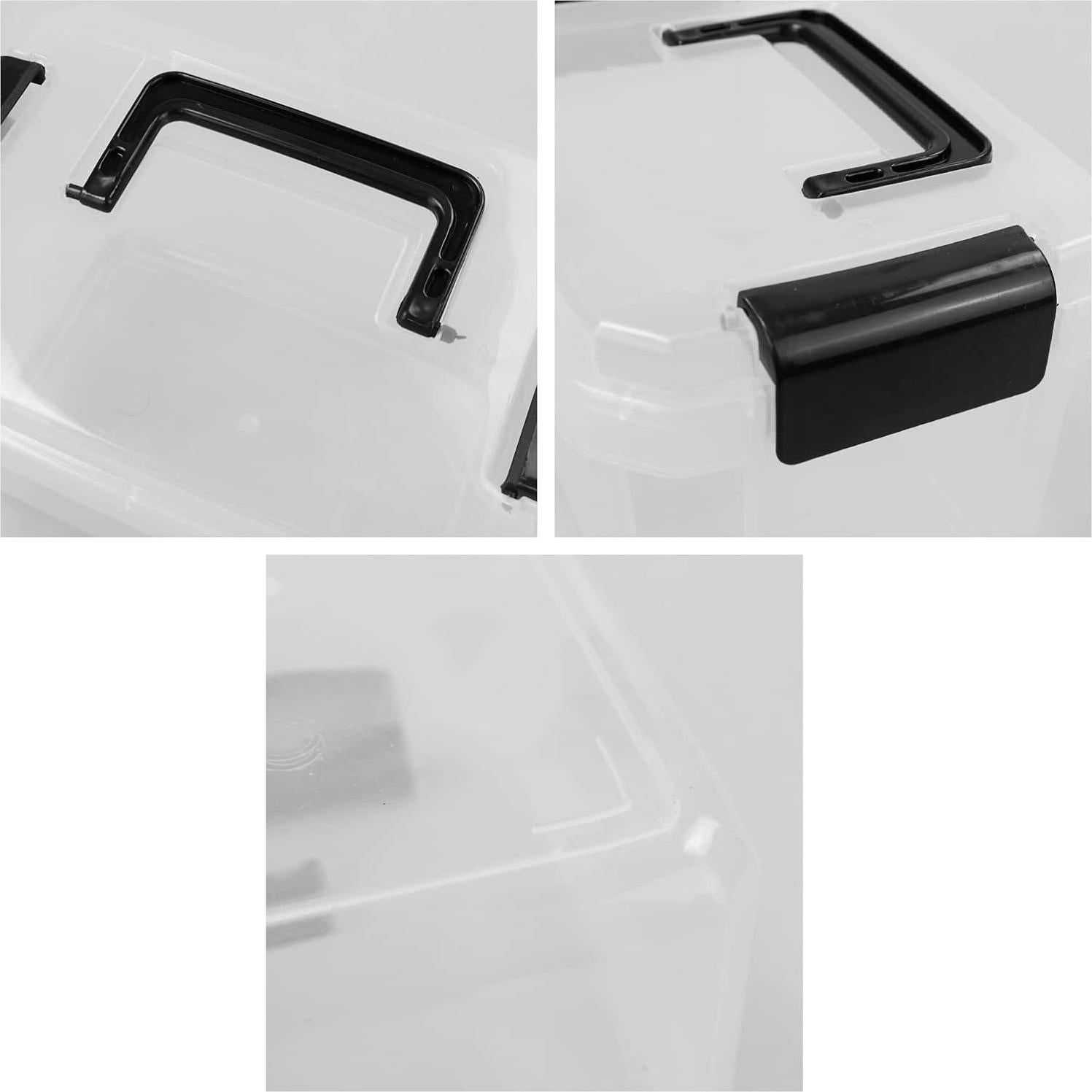 Caja Plástica Jekiyo 2.5L Transparente con Tapa - 4 Unidades