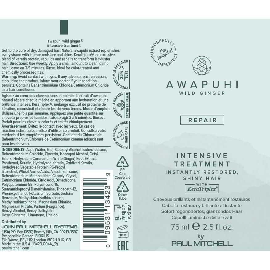 Mascarilla Capilar Paul Mitchell Awapuhi Jengibre 100 ml