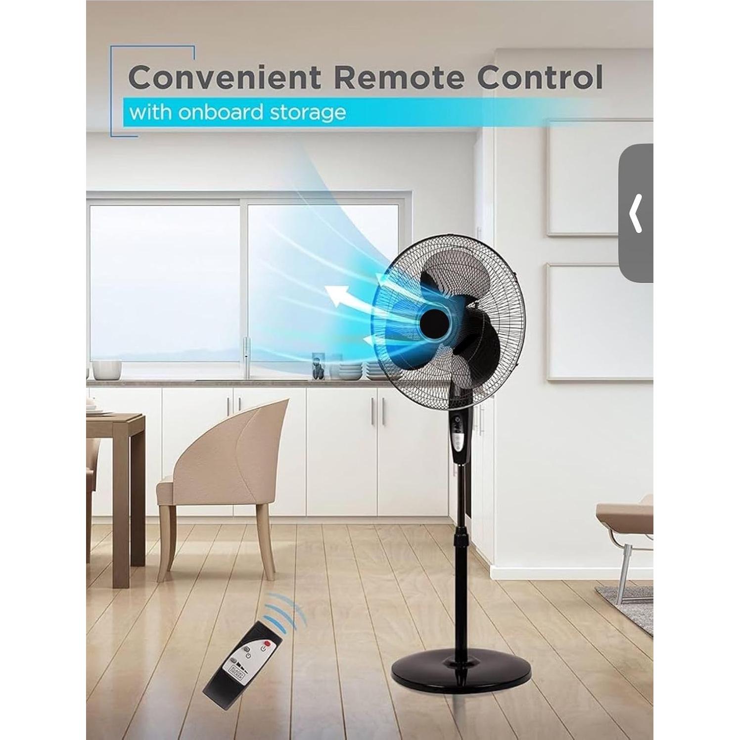 Ventilador de Pedestal KME DailyTrade 16" Oscilante Silencioso