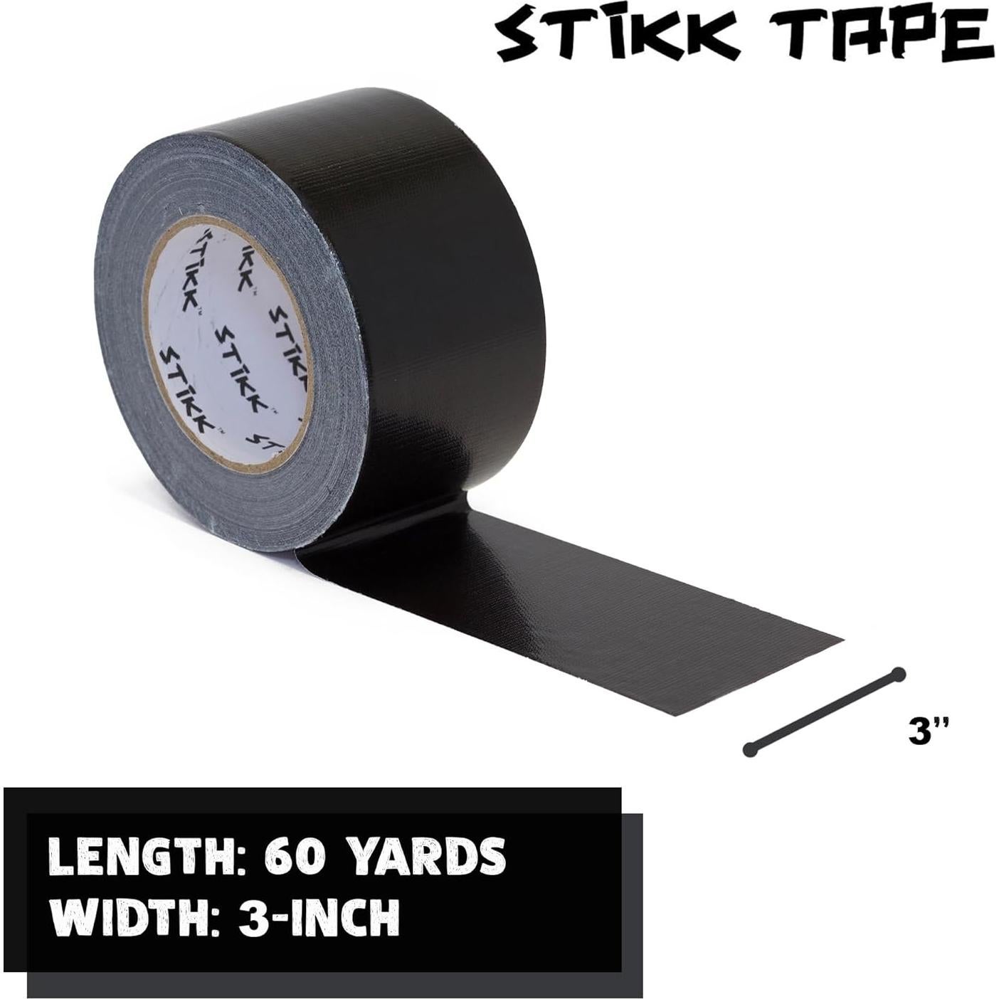 Cinta Duct STIKK Negra 7.6cm x 54.6m - Alta Resistencia