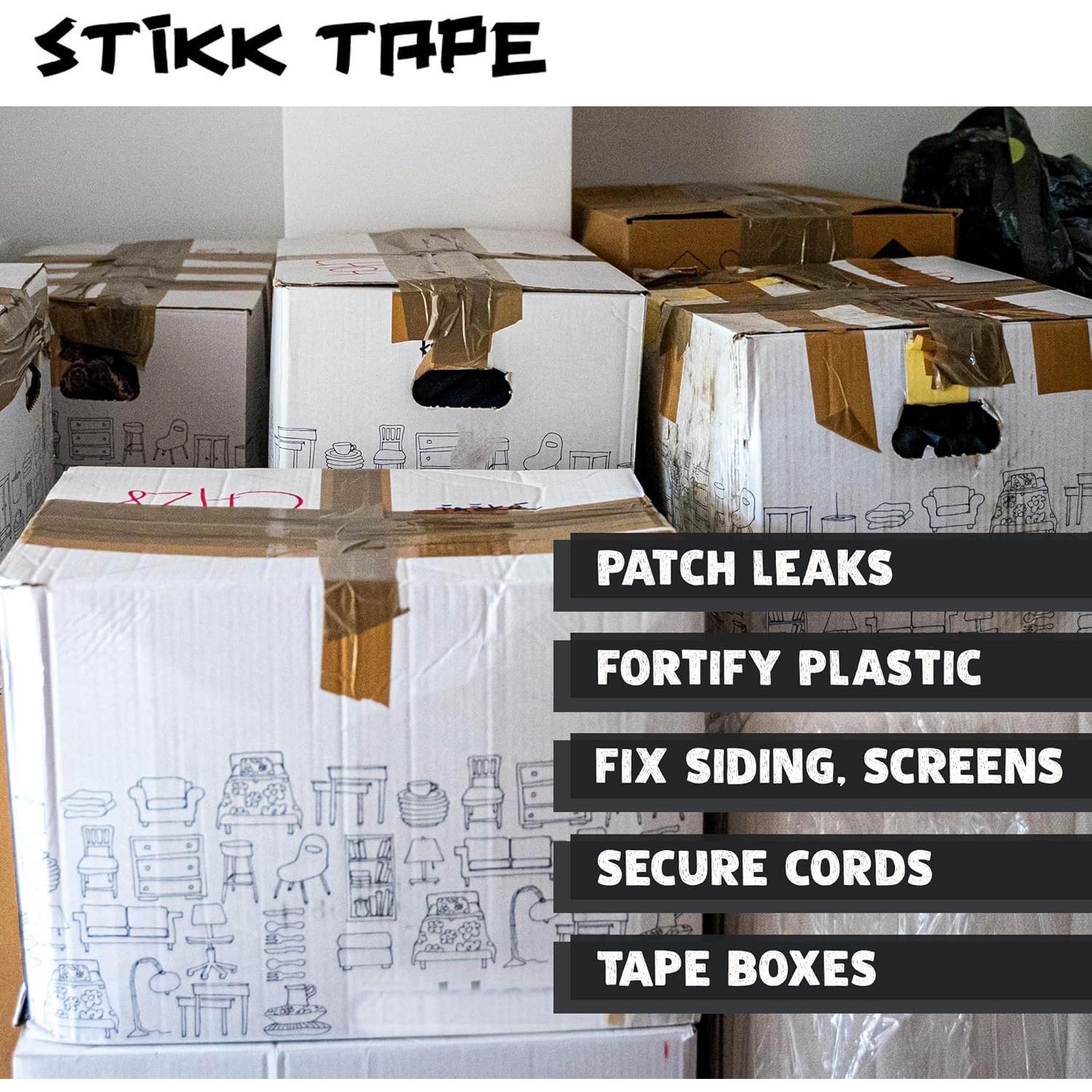 Cinta Duct STIKK Negra 7.6cm x 54.6m - Alta Resistencia