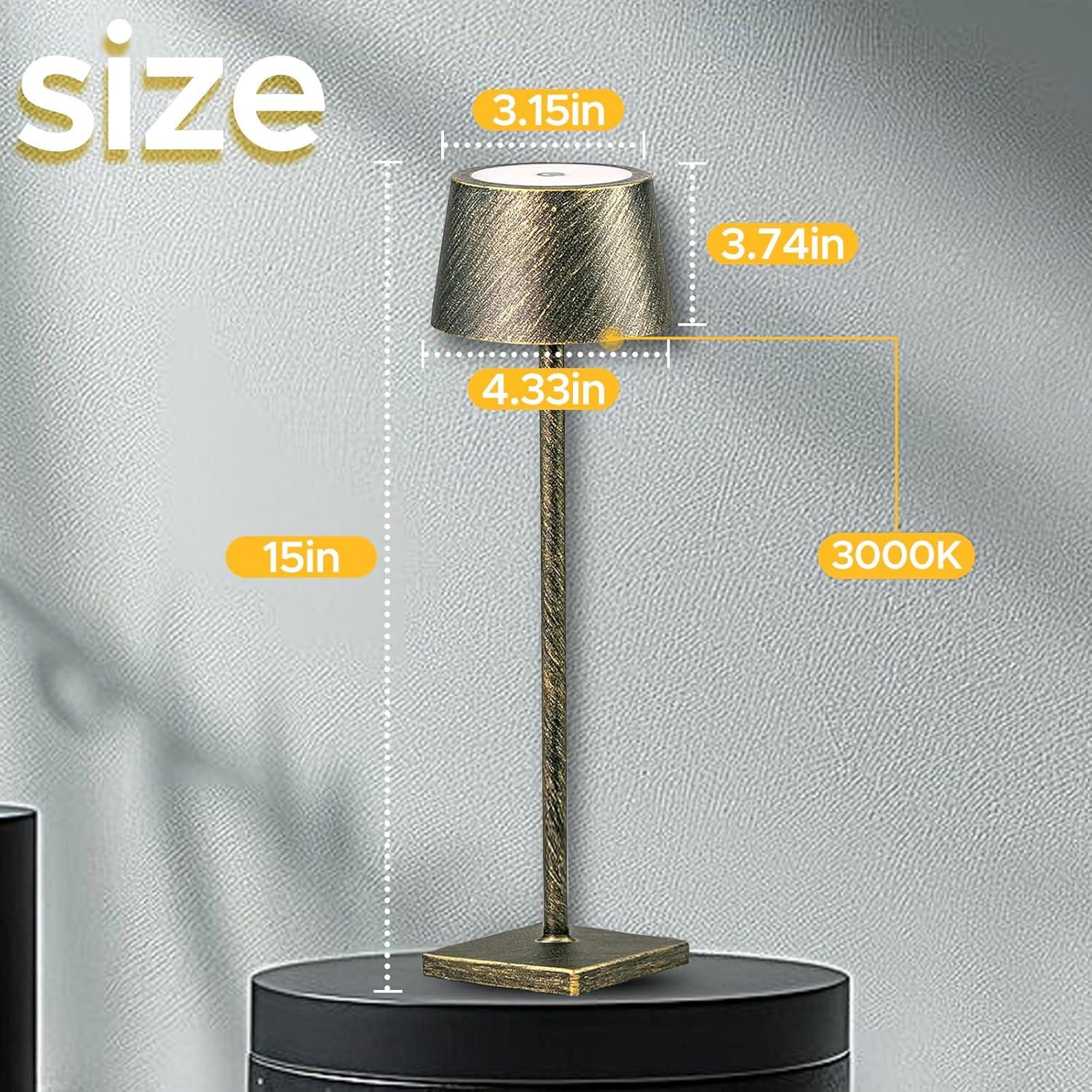 Lámpara de Mesa HiAir FG-01 Recargable 5000mAh Bronce