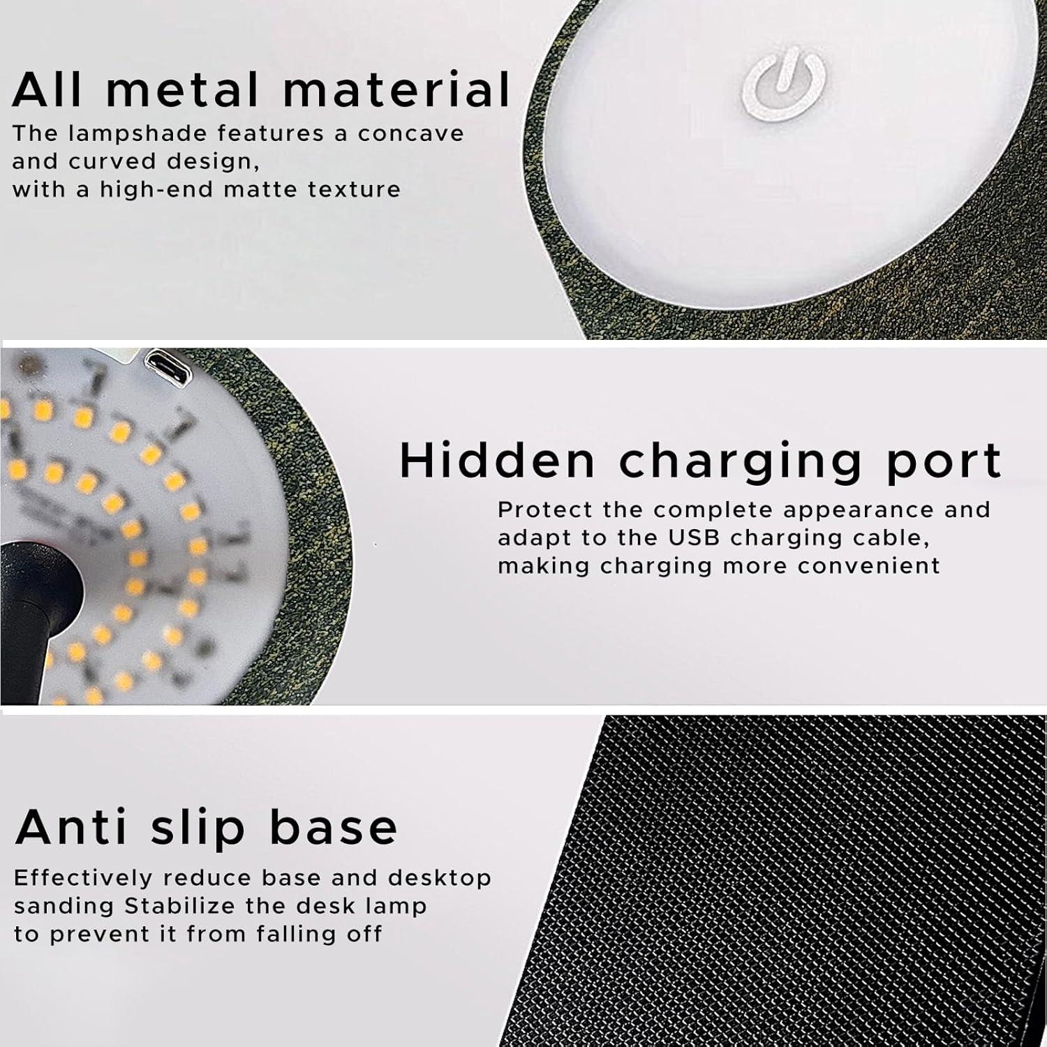 Lámpara de Mesa HiAir FG-01 Recargable 5000mAh Bronce