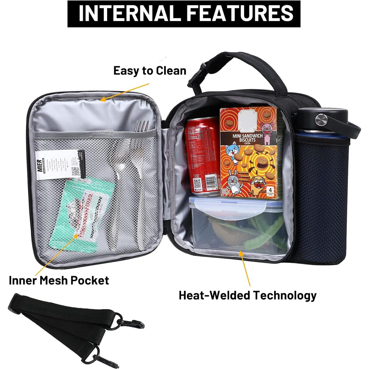 Bolsa de Almuerzo Expandible MIER Aislada 9L Negra