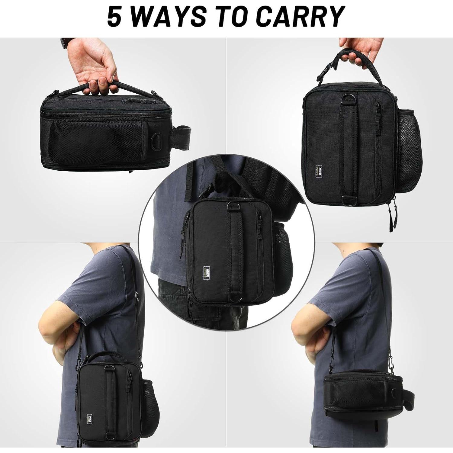 Bolsa de Almuerzo Expandible MIER Aislada 9L Negra