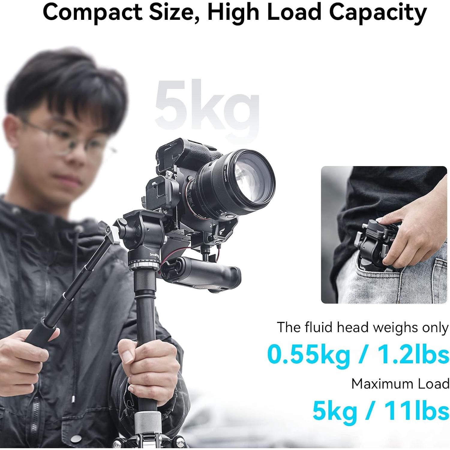 Cabezal Fluido SmallRig 4104 para Trípode 5 kg