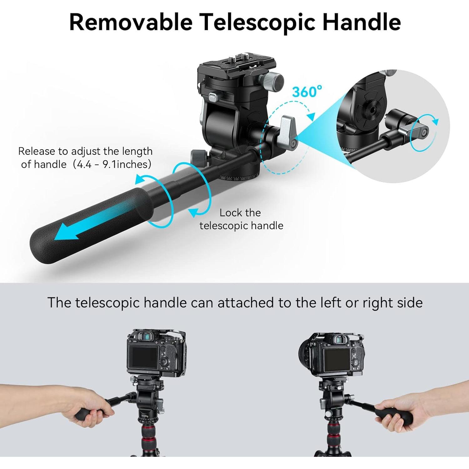 Cabezal Fluido SmallRig 4104 para Trípode 5 kg