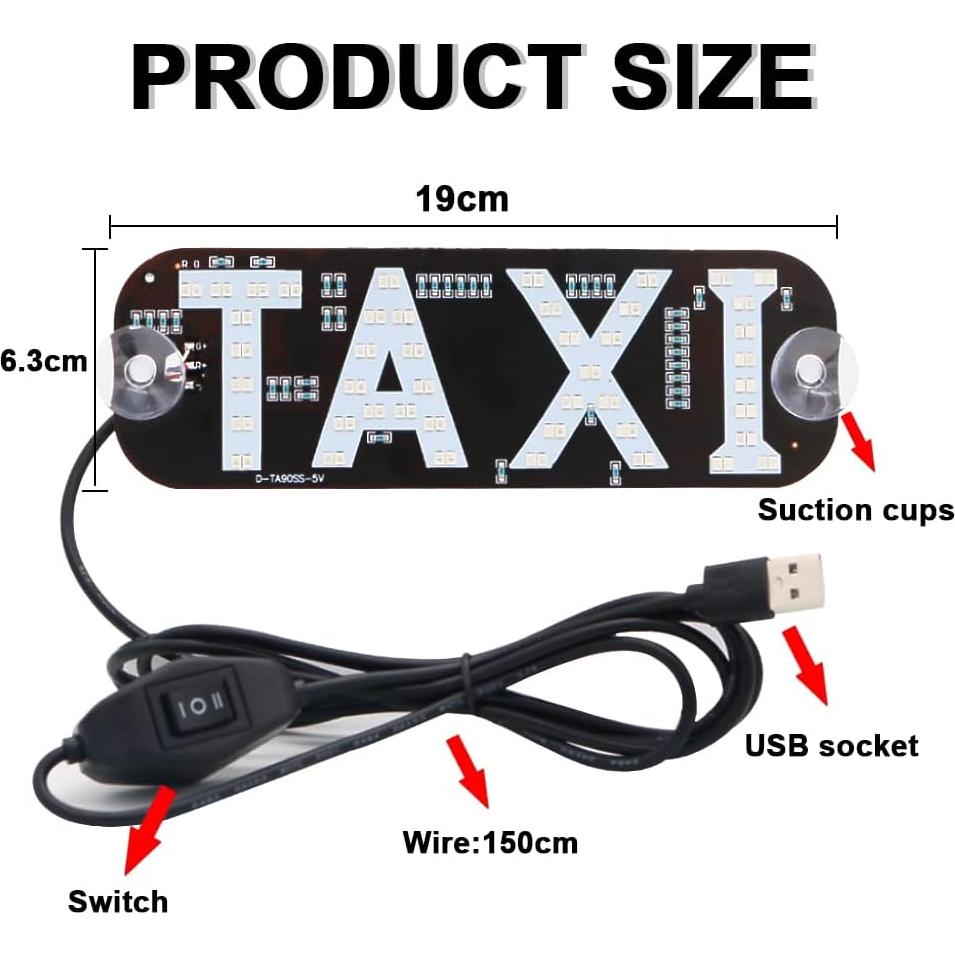 Señal LED de Taxi NSKANQI USB Doble Color Azul Verde