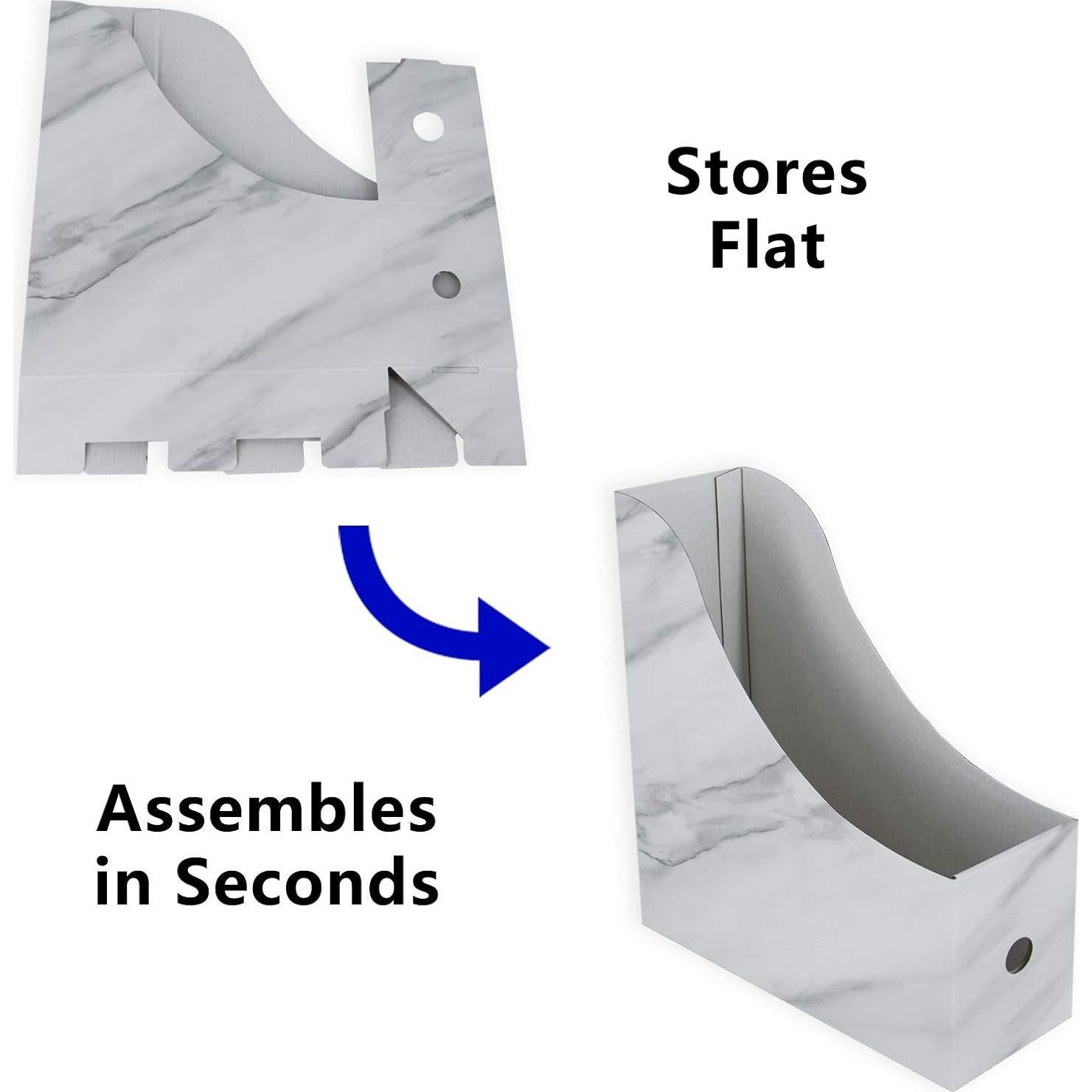 Soporte para Revistas HUAPRINT 6 Unidades Gris Marmoleado