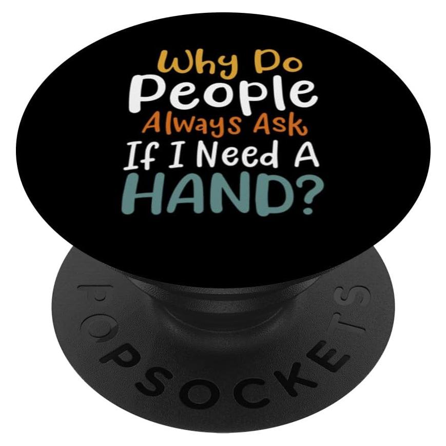 PopSockets Adhesivo PopGrip Negro - Humor sobre Amputación