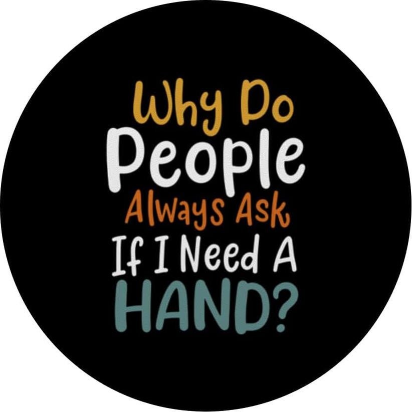 PopSockets Adhesivo PopGrip Negro - Humor sobre Amputación