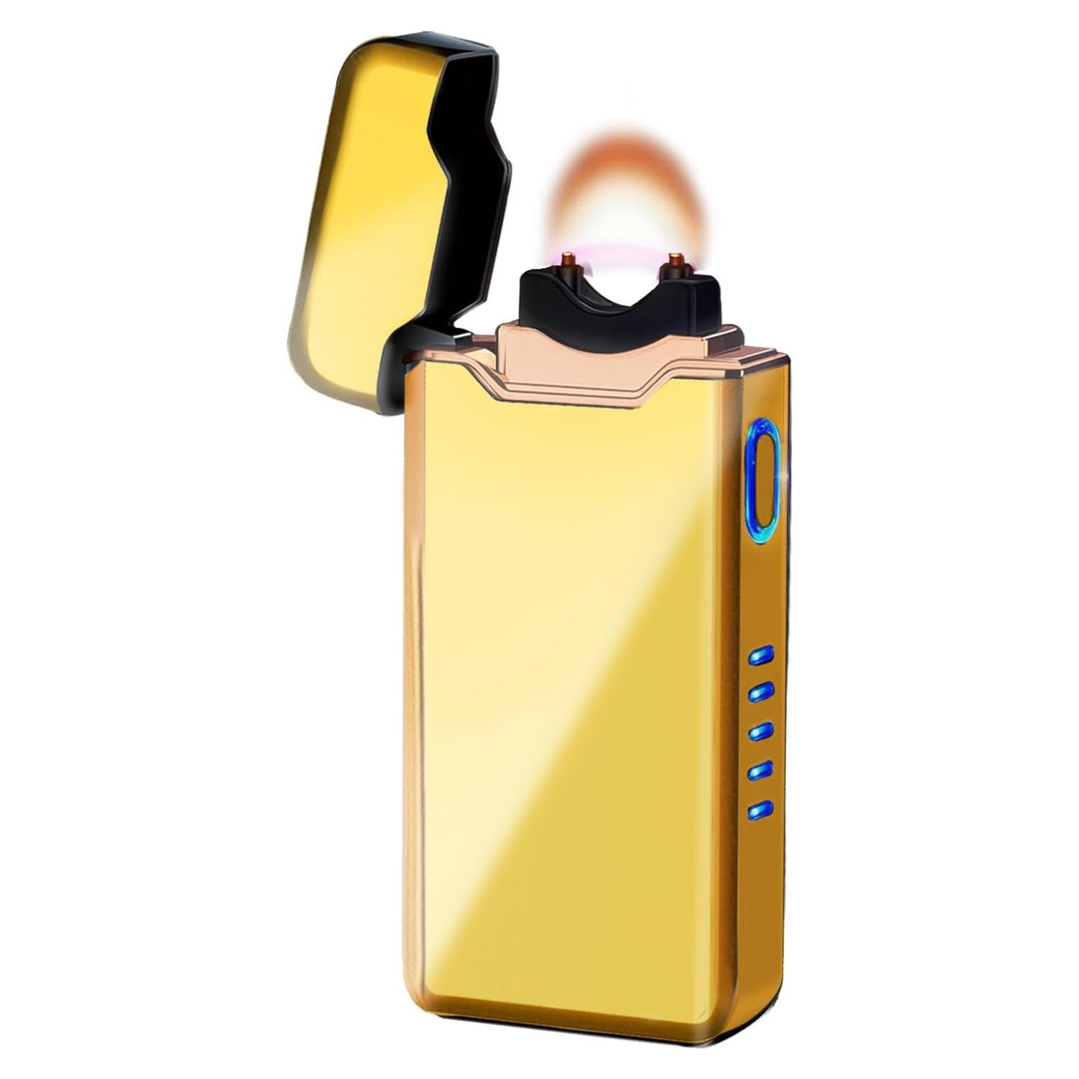 Encendedor Eléctrico a Prueba de Viento SKRFIRE Oro - Recargable USB