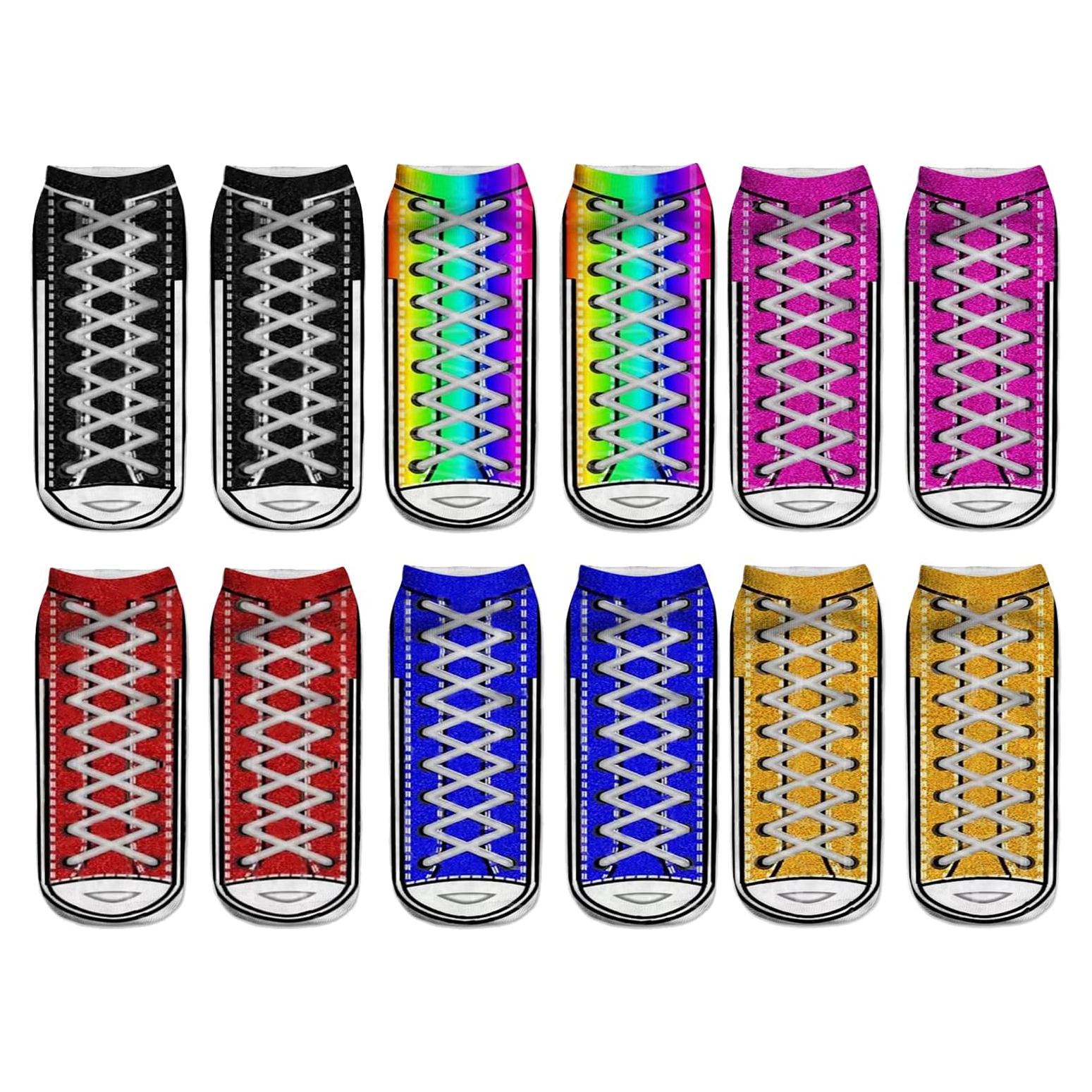 Calcetines Tobilleros Benefeet Sox 3D Divertidos 6 Pares