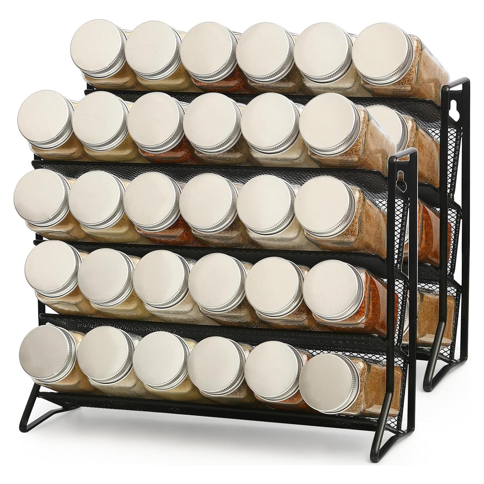 Estante de Especias VIAV 4 Niveles Negro para Cocina