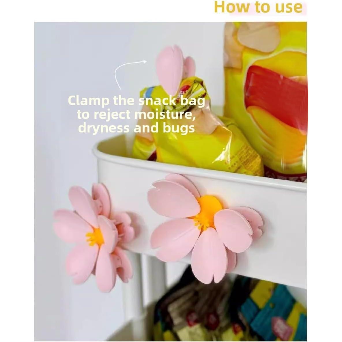 Pinzas Magnéticas para Bolsas de Nevera Rxuiael - 5 Pétalos