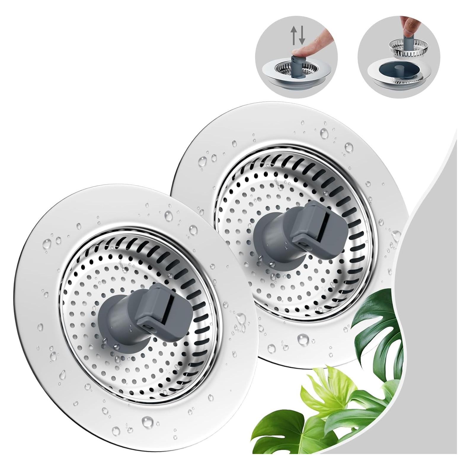 Filtro de Drenaje de Fregadero Hibbent 2 Pack Acero Inoxidable