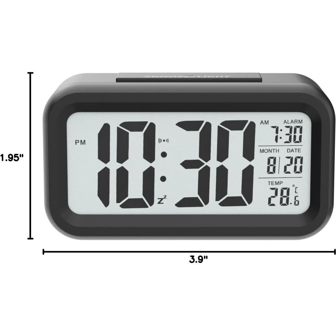 Reloj Despertador Digital Jisile con Luz Nocturna y Temperatura