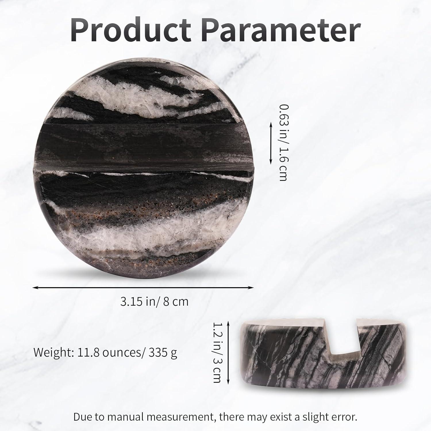 Soporte de Teléfono de Mármol Negro Mufengshangmao 8x8 cm