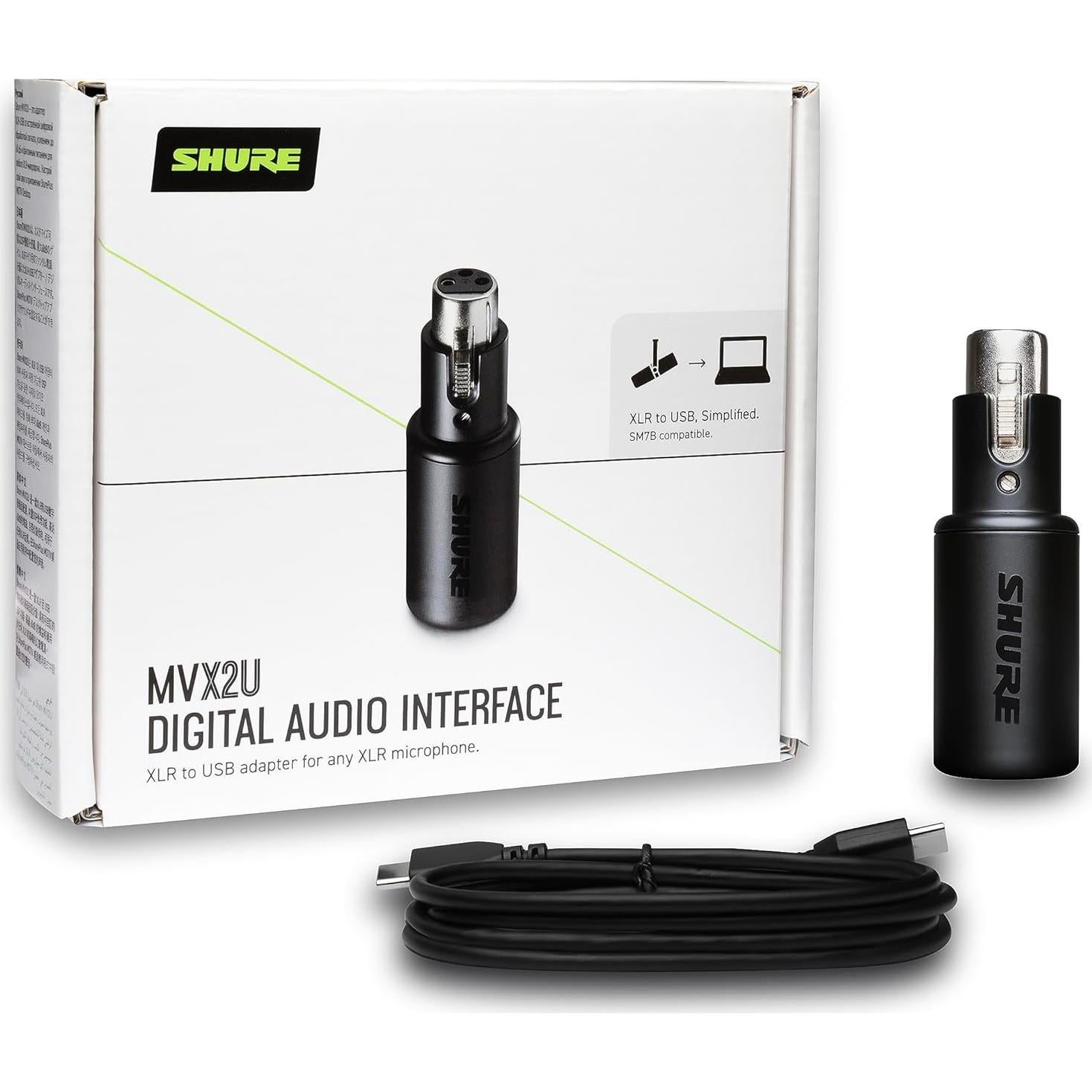 Interfaz Digital Shure MVX2U XLR a USB con Monitoreo