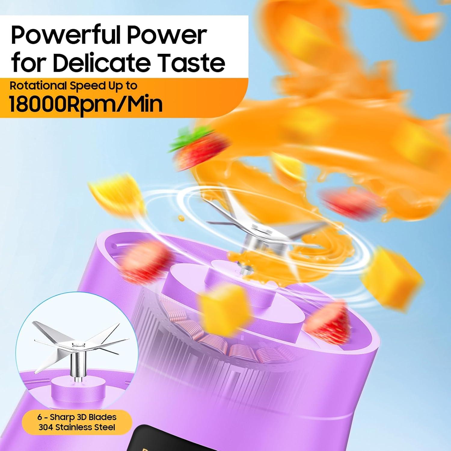 Batidora Portátil YFIXQNSU 380ml Sin Cable - Mezcla Rápida