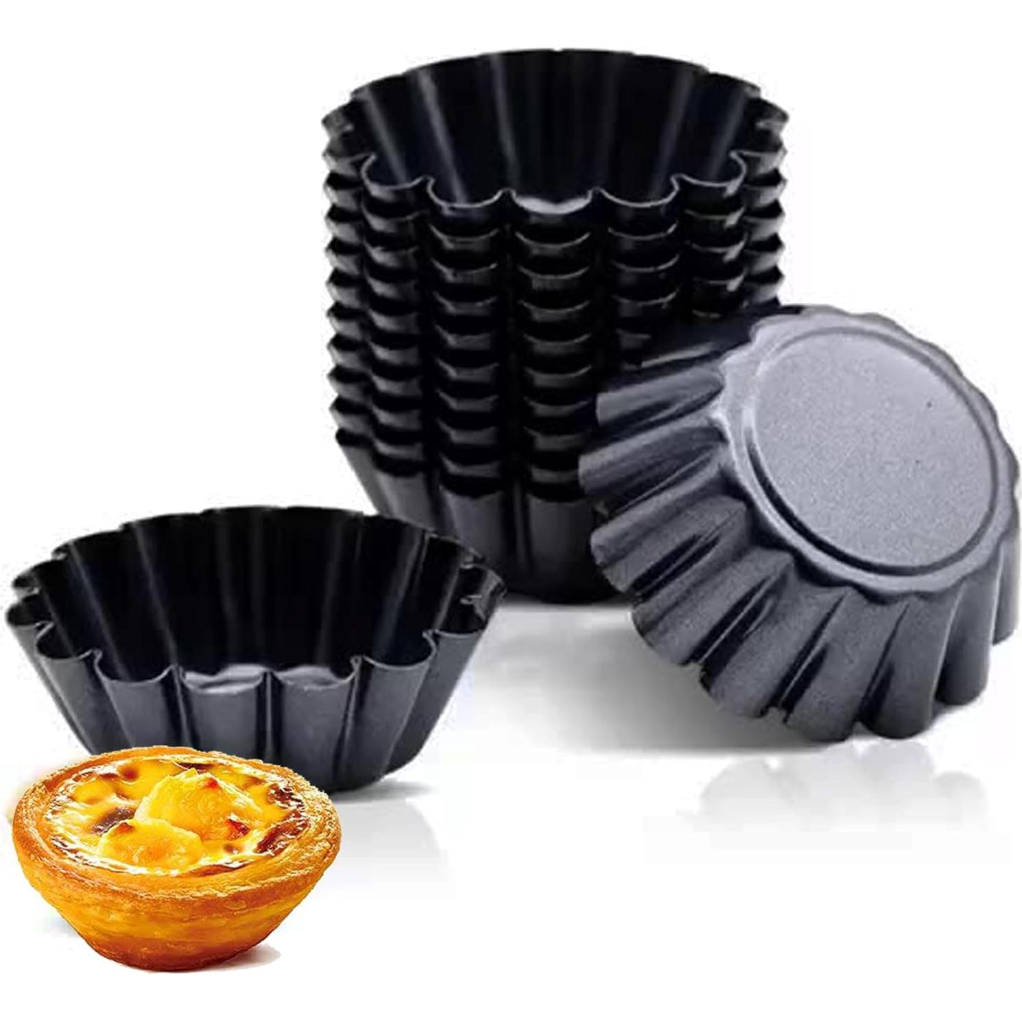 Molde para Tartas de Huevo Mantouxixi 12 Piezas 6.5cm