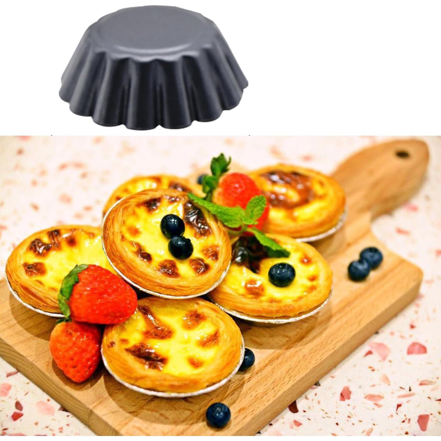 Molde para Tartas de Huevo Mantouxixi 12 Piezas 6.5cm