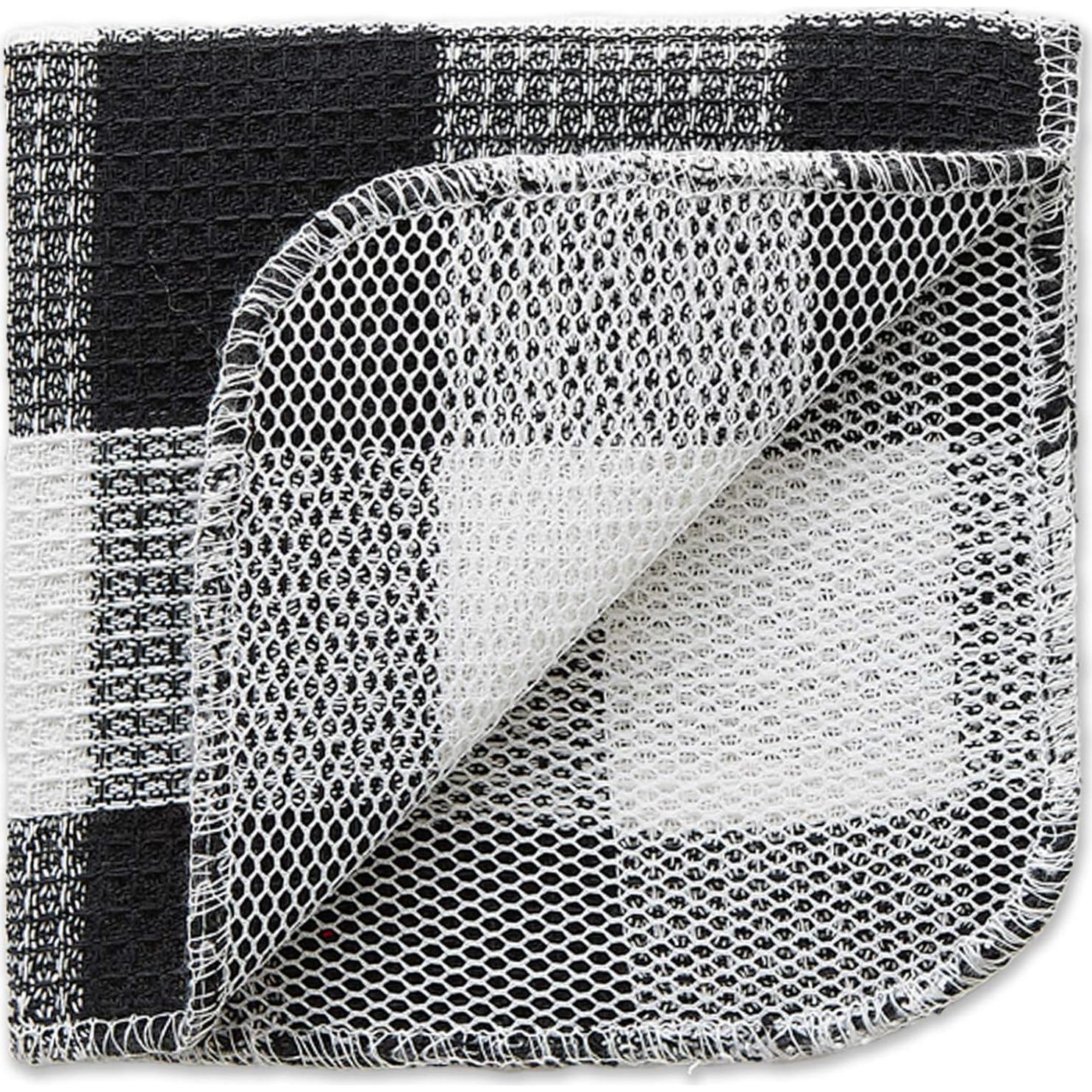 Juego de 6 paños de cocina DII Cuadro de búfalo 30x30 cm