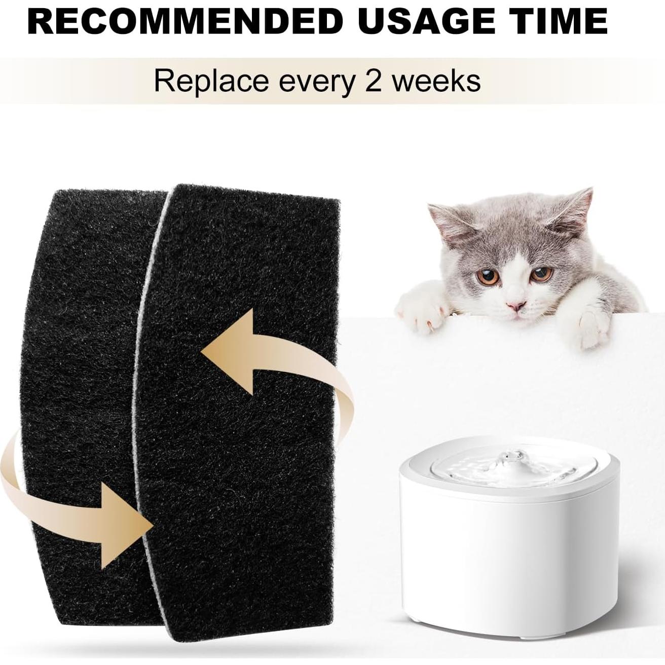 Filtros de Agua para Gatos CHANGSHA 12 Piezas 3L